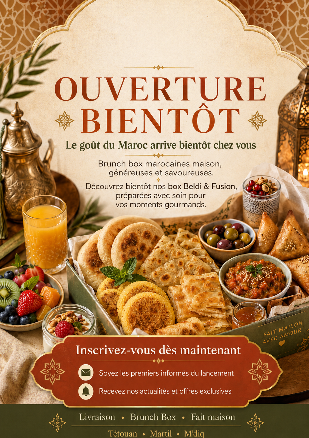 Brunch marocain Marmita pour le lancement